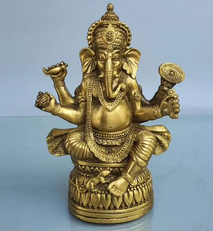 China brass Elephant God crafts statue