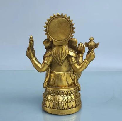 China brass Elephant God crafts statue