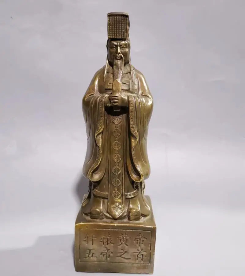 China brass Emperor Xuanyuan crafts statue