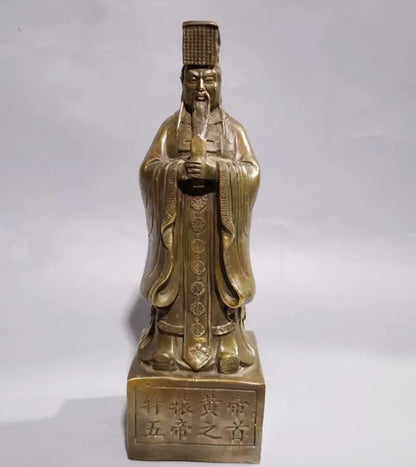 China brass Emperor Xuanyuan crafts statue