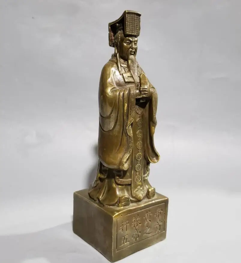 China brass Emperor Xuanyuan crafts statue