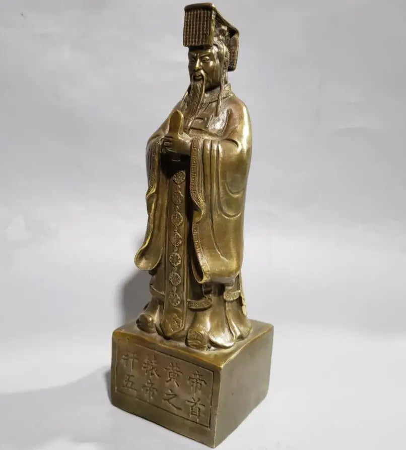 China brass Emperor Xuanyuan crafts statue