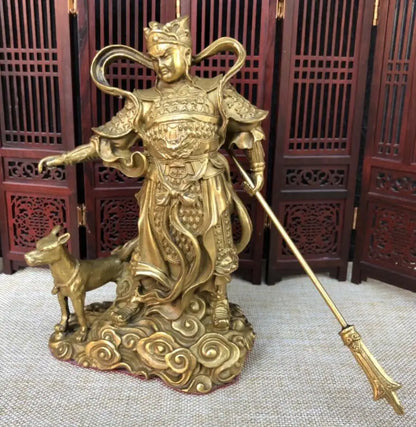 China brass Erlang God crafts statue