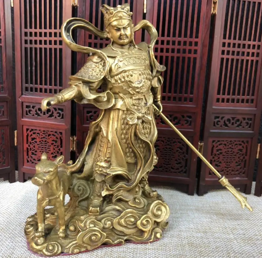China brass Erlang God crafts statue