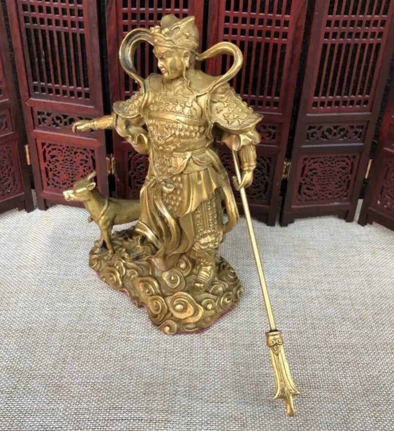 China brass Erlang God crafts statue