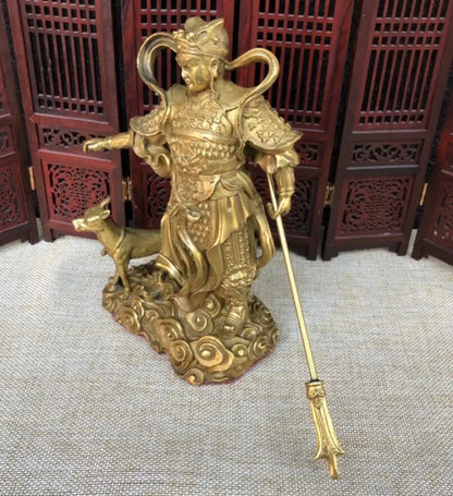 China brass Erlang God crafts statue