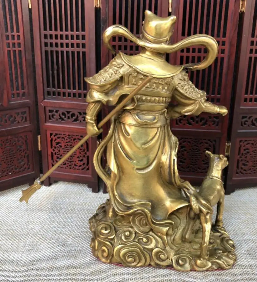 China brass Erlang God crafts statue