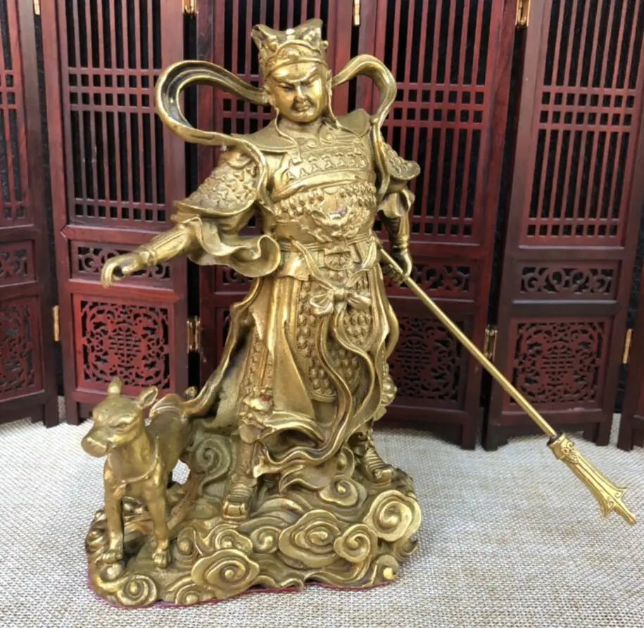 China brass Erlang God crafts statue