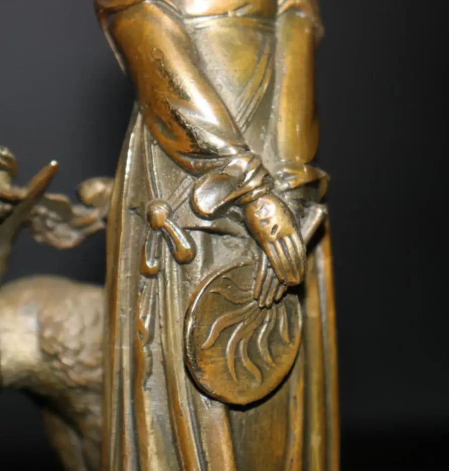 China brass Fairy maiden crafts statue