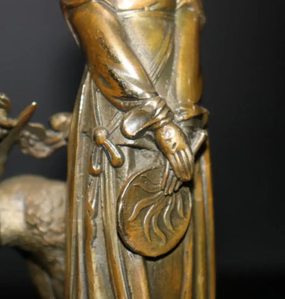 China brass Fairy maiden crafts statue