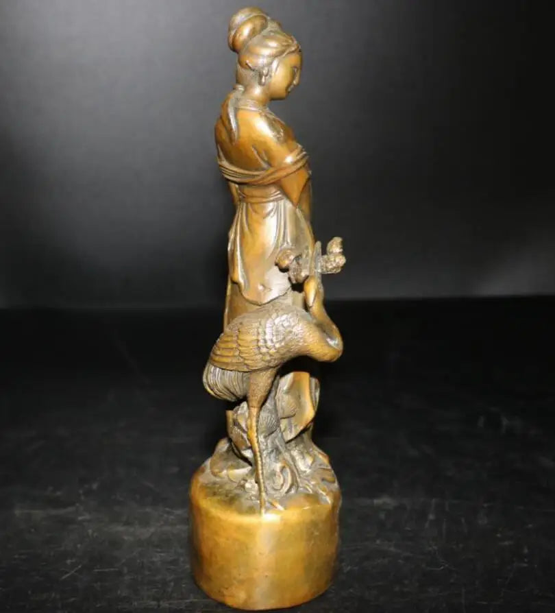 China brass Fairy maiden crafts statue