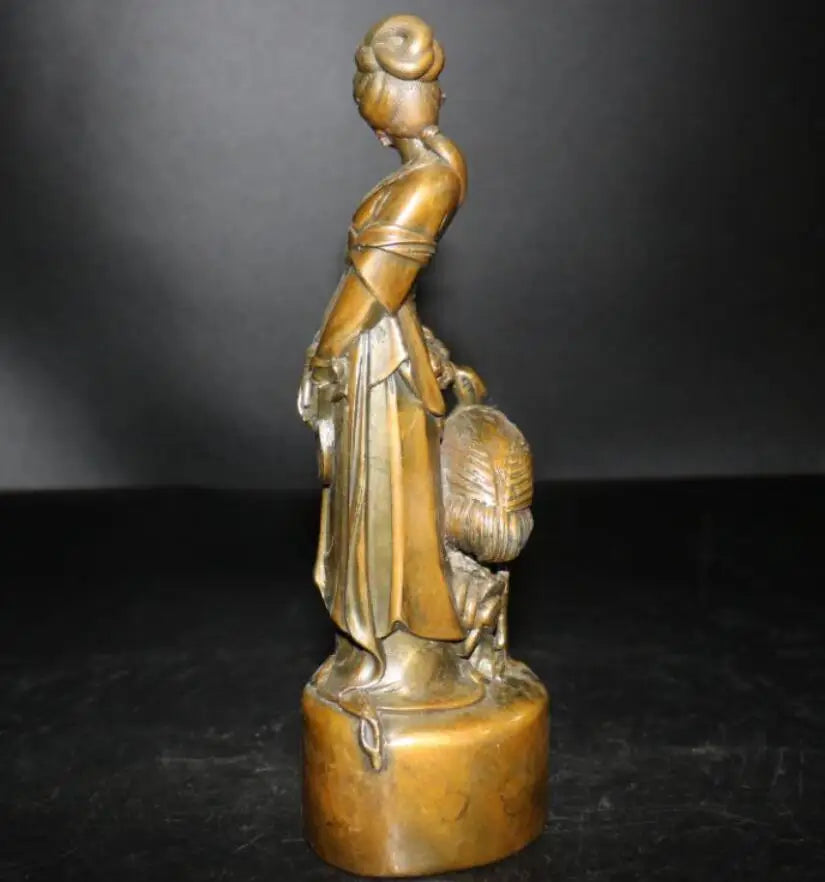 China brass Fairy maiden crafts statue