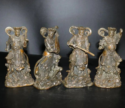China brass Four Heavenly Kings crafts statue