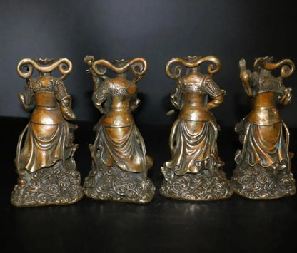China brass Four Heavenly Kings crafts statue