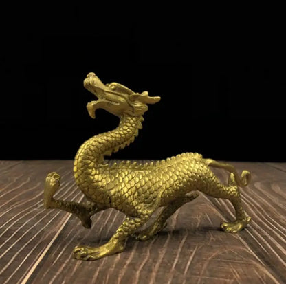 China brass Four great god beast crafts statue A set