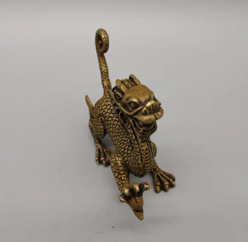 China brass Four great god beast small crafts statue