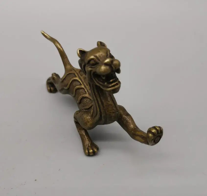 China brass Four great god beast small crafts statue