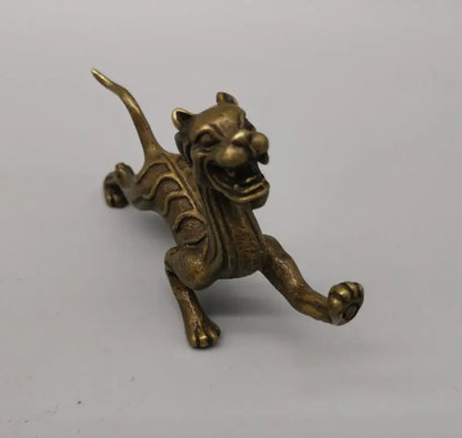 China brass Four great god beast small crafts statue