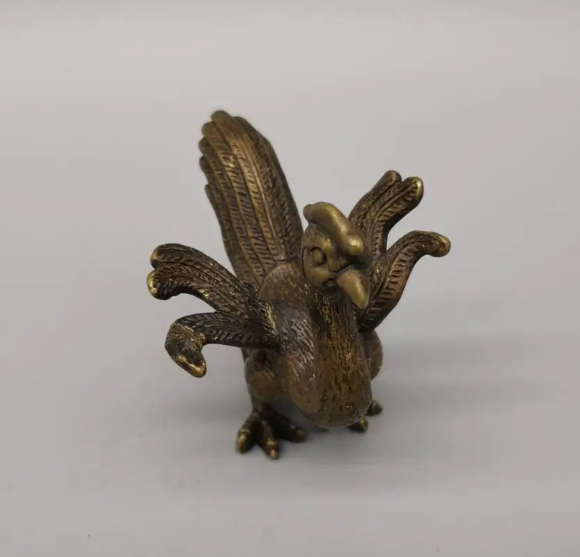 China brass Four great god beast small crafts statue