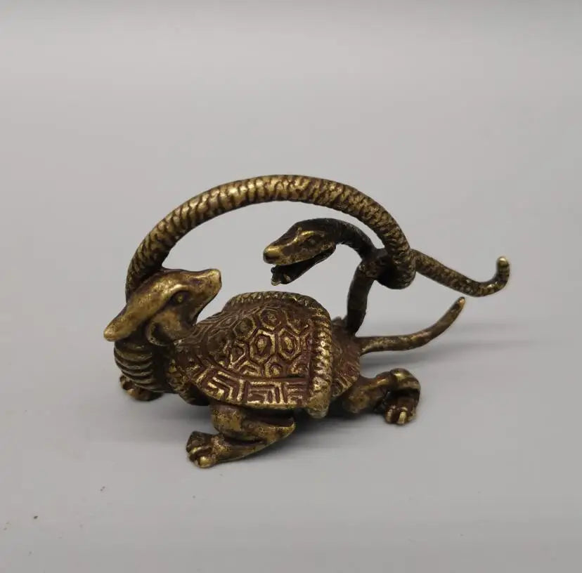 China brass Four great god beast small crafts statue