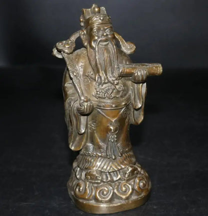 China brass Fu lu shou Buddha crafts statue