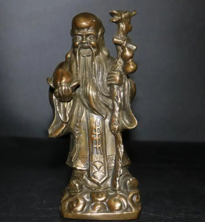 China brass Fu lu shou Buddha crafts statue