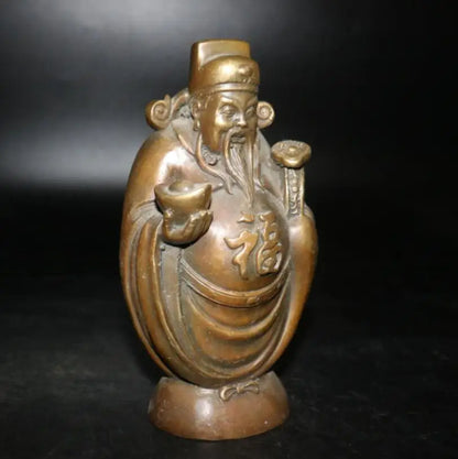 China brass Fu lu shou three Buddha crafts statue