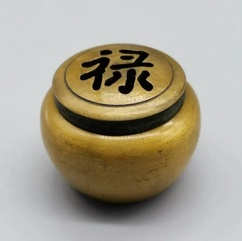 China brass Fu lu shou xi small Incense burner crafts statue A set
