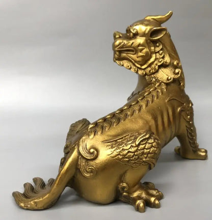 China brass God beast crafts statue