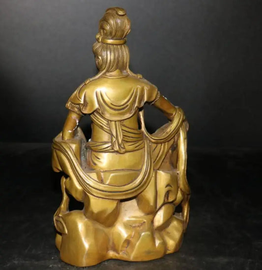 China brass Goddess of mercy bodhisattva Buddha crafts statue