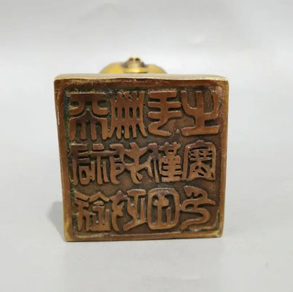 China brass Goddess of mercy bodhisattva Seal crafts statue