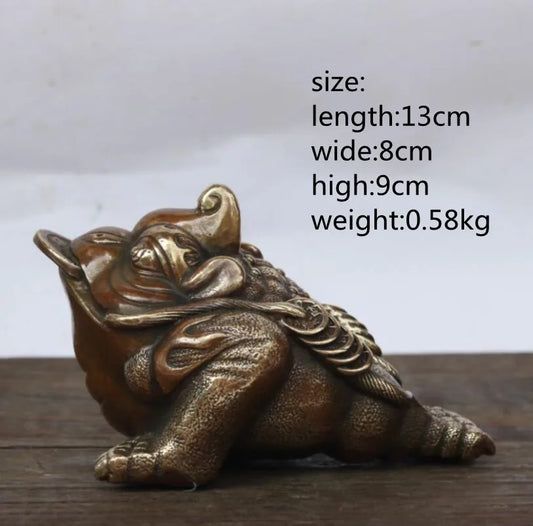 China brass Golden Toad crafts statue