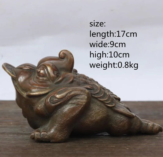 China brass Golden Toad crafts statue