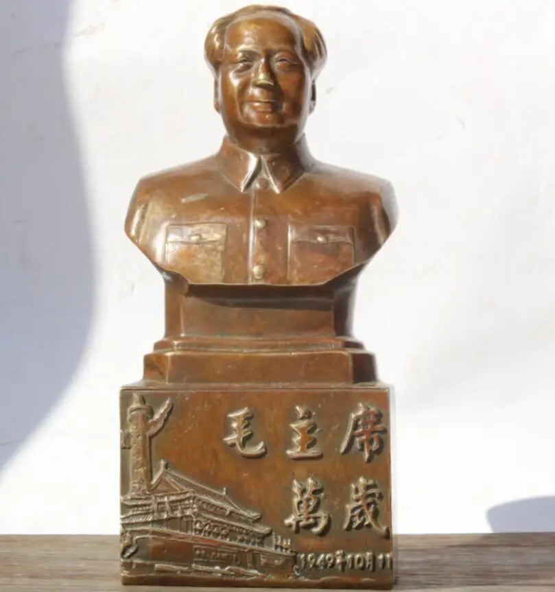 China brass Great leader Chairman MAO bust crafts statue