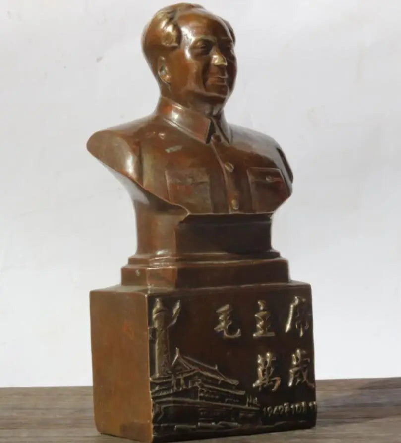 China brass Great leader Chairman MAO bust crafts statue