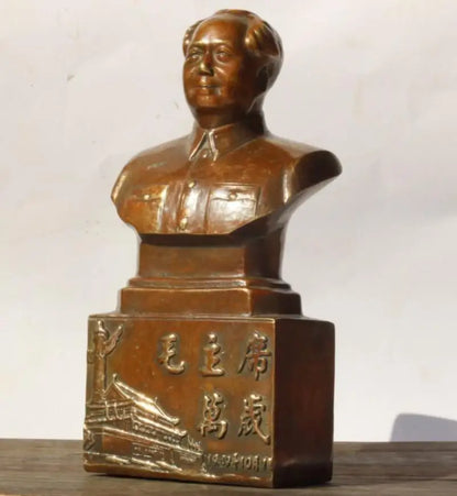 China brass Great leader Chairman MAO bust crafts statue