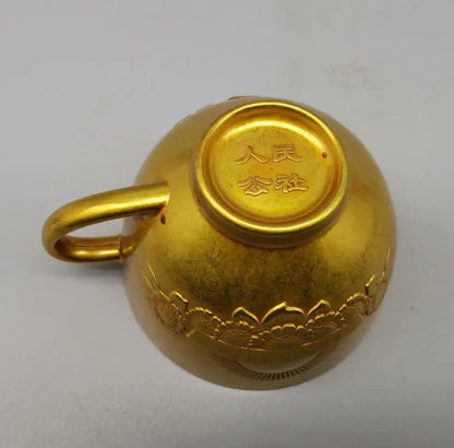 China brass Great leader Chairman MAO tea cup crafts statue