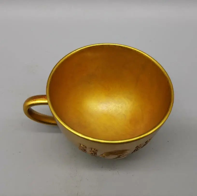 China brass Great leader Chairman MAO tea cup crafts statue
