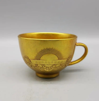 China brass Great leader Chairman MAO tea cup crafts statue