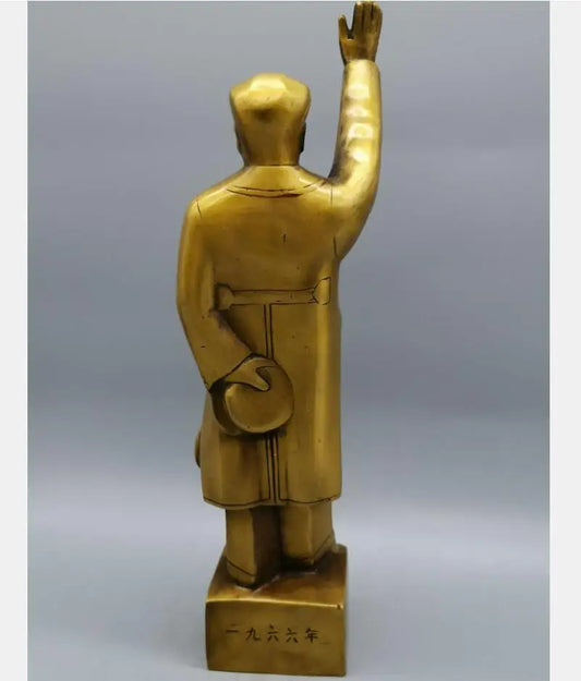 China brass Great leader Chairman Mao standing crafts statue