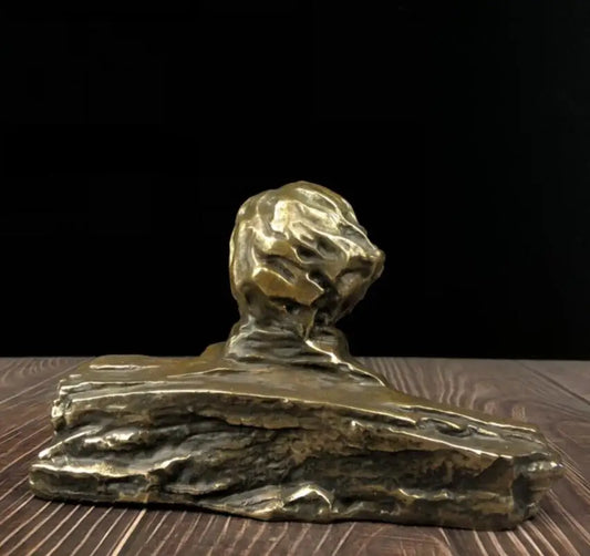 China brass Great leader Mao Zedong Head portrait crafts statue