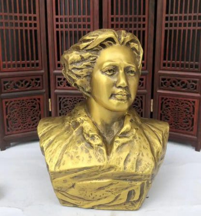 China brass Great leader Mao Zedong Head portrait crafts statue