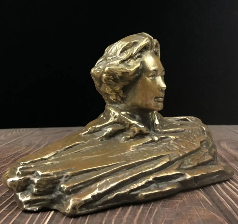China brass Great leader Mao Zedong Head portrait crafts statue