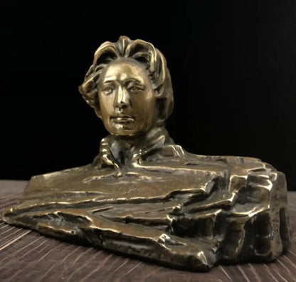 China brass Great leader Mao Zedong Head portrait crafts statue