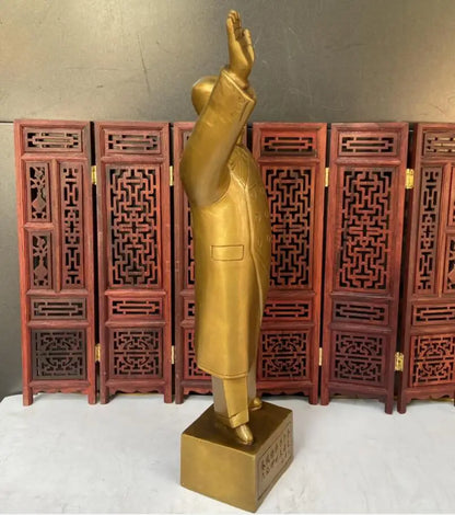 China brass Great leader Mao Zedong crafts statue