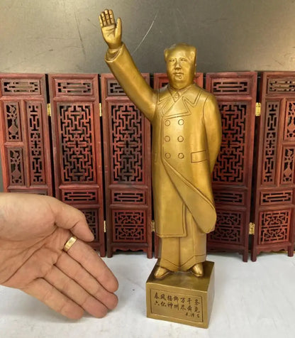 China brass Great leader Mao Zedong crafts statue