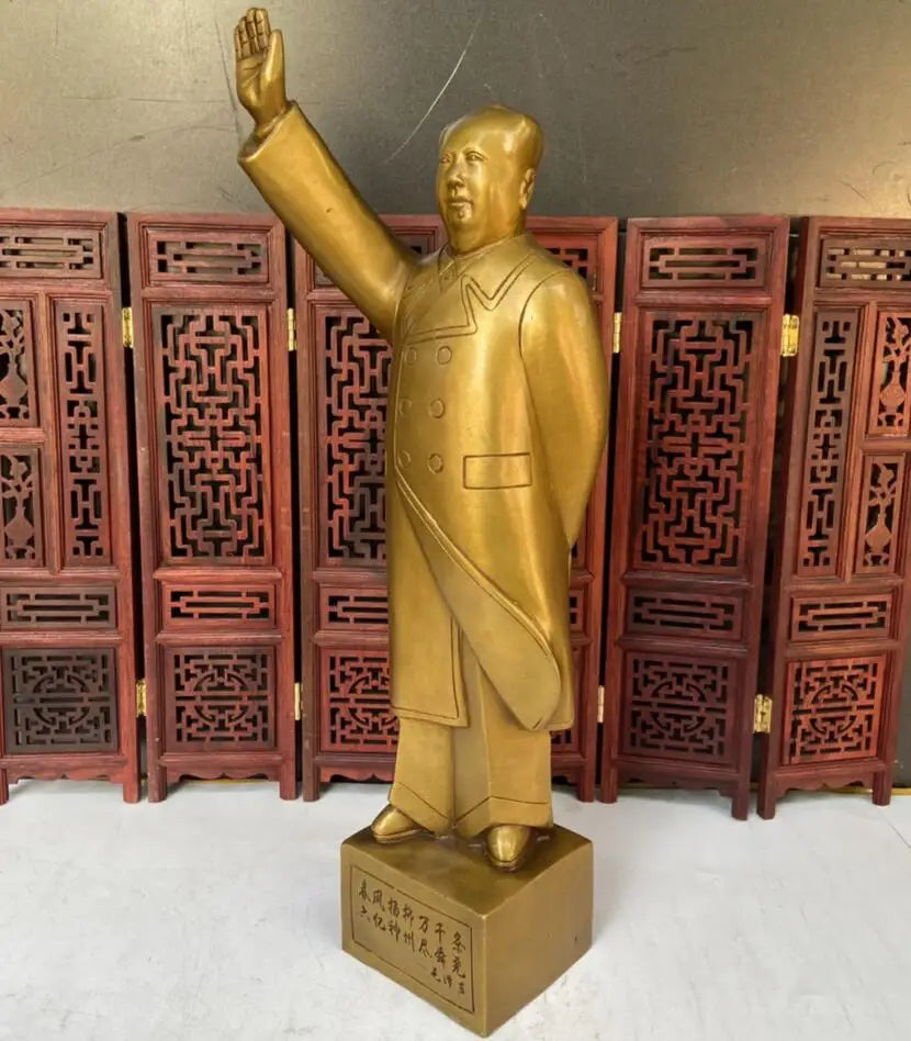 China brass Great leader Mao Zedong crafts statue
