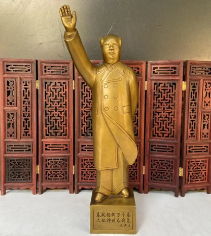 China brass Great leader Mao Zedong crafts statue