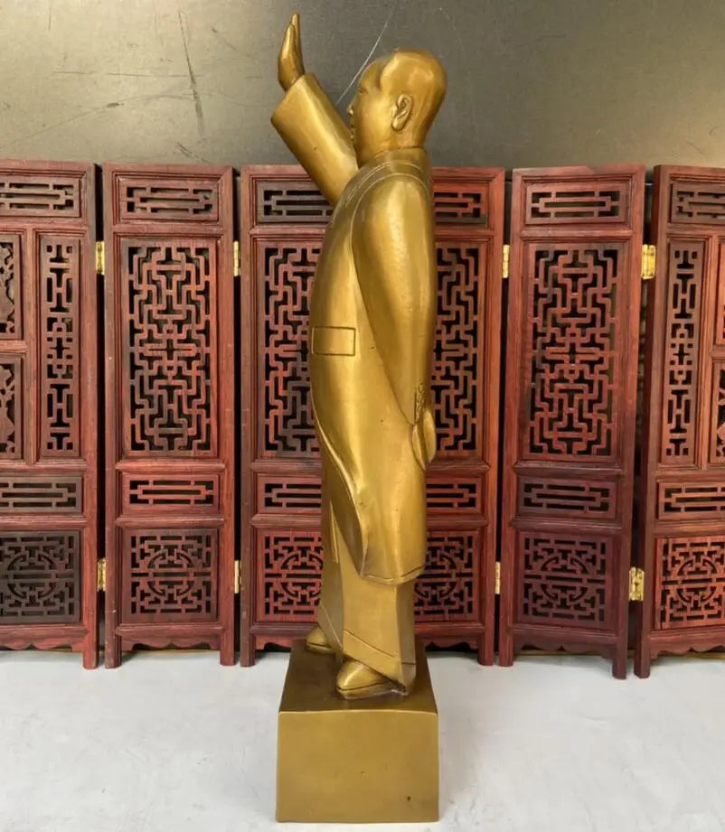 China brass Great leader Mao Zedong crafts statue