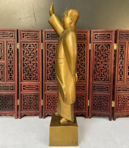 China brass Great leader Mao Zedong crafts statue